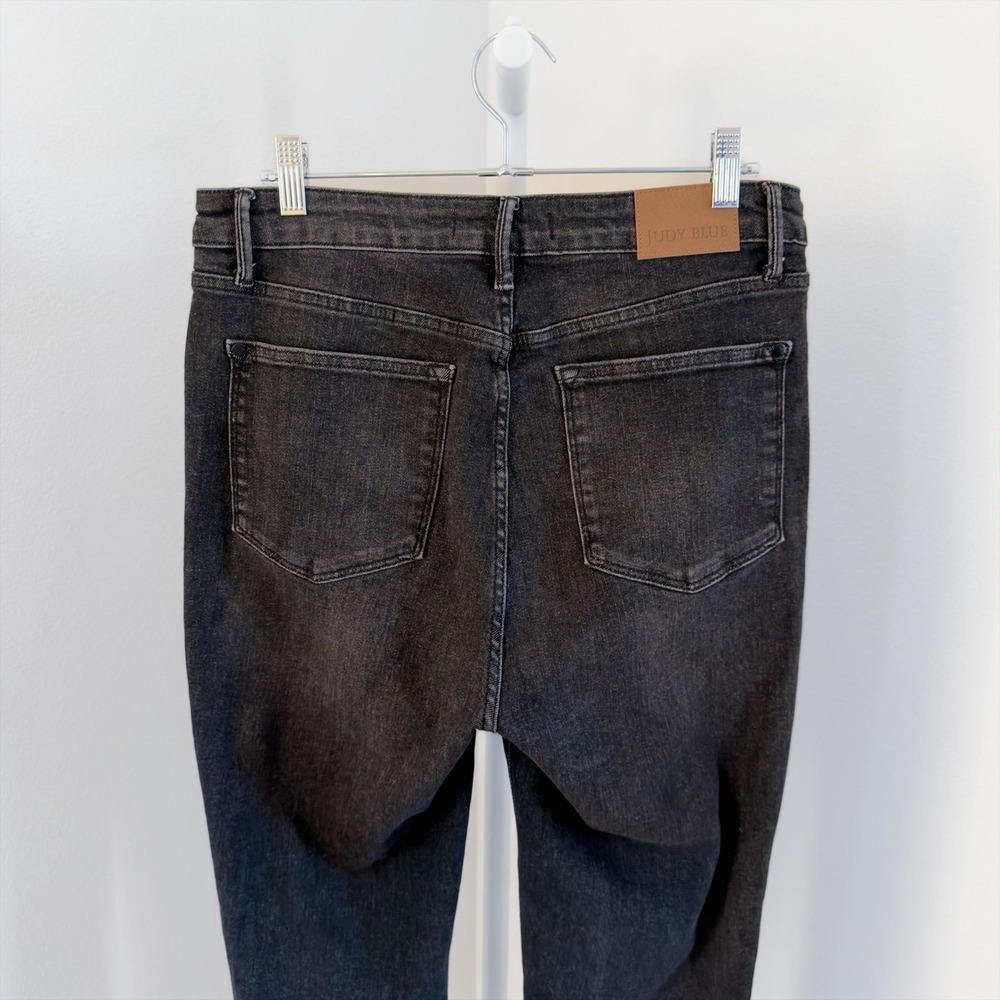 Judy Blue Size 11/30 High Rise Tummy Control Skinny Jeans Black Denim - Picture 5 of 9